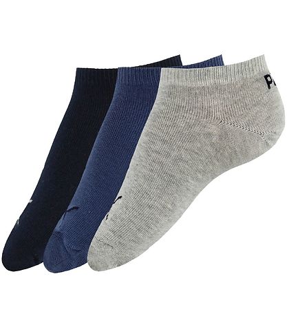 Ankle Socks - 3-Pack - Sneaker Plain - Blue/Grey and black